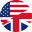 ENGLAND USA Flag Icon